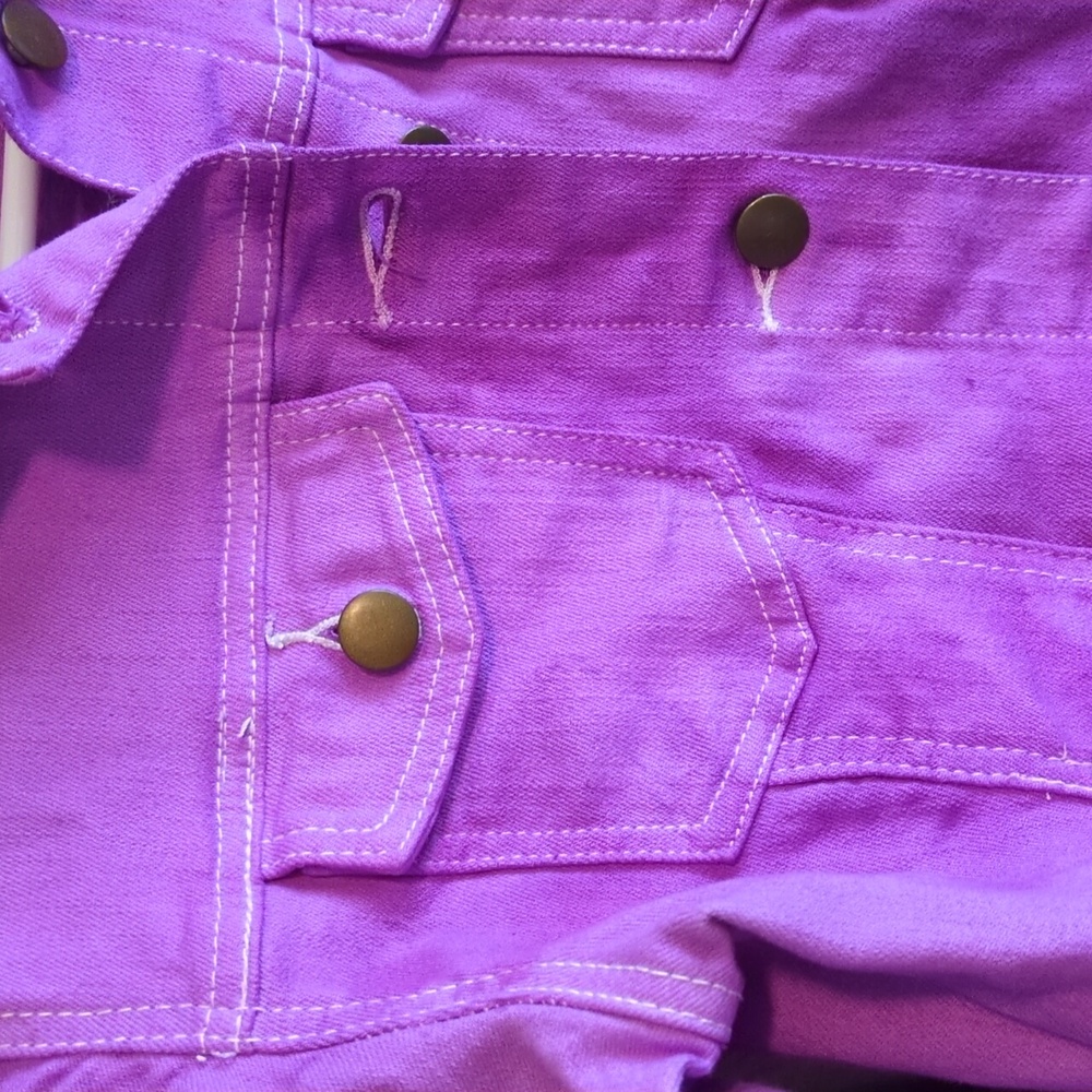 Twiggy Of London Vibrant Purple Women's Denim Jacket Size XS - Picture 4 of 8